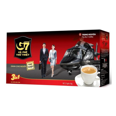 Cà Phê Hòa Tan G7 3in1 Trung Nguyên – Hộp 21 Gói – Cà Phê Sữa Hòa Tan Tiện Lợi, Đậm Vị Việt