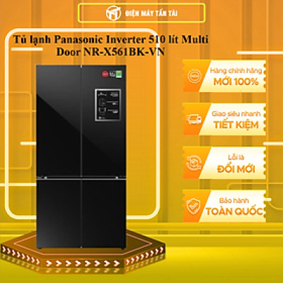 Tủ lạnh Panasonic Inverter 510 lít Multi Door NR-X561BK-VN - HÀNG CHÍNH HÃNG - CHỈ GIAO HCM