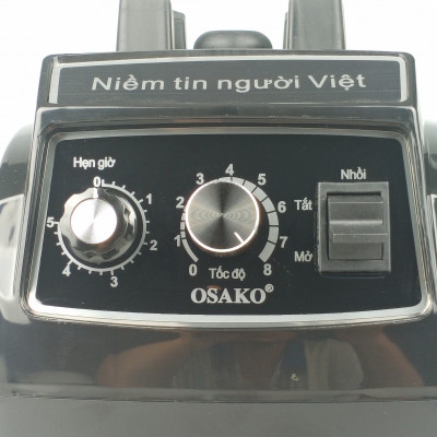 Máy xay sinh tố cồng nghiệp, xay đá 1800W cực mạnh, hẹn giờ 5 phút Osako màu đen-hàng chính hãng