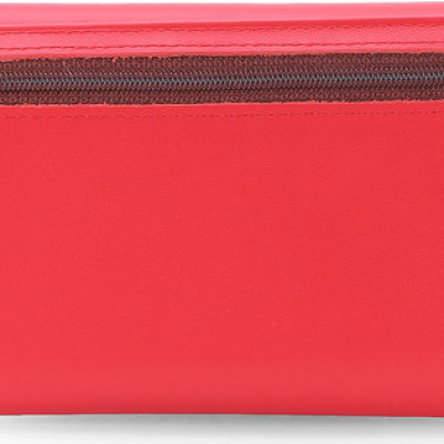 Ví nữ da bò cao cấp Huy Hoàng 3 gấp màu đỏ tươi HT3164