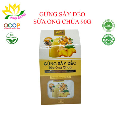 GỪNG SẤY DẺO SỮA ONG CHÚA HỘP 90G - HƯƠNG SEN VIỆT