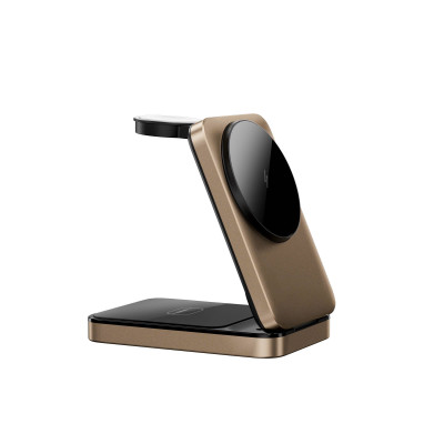 Dock Sạc Không Dây Từ Tính 3 in 1 – Wi WU Wi-W038 Sạc cùng lúc 3 i Phone + A pple Watch + Air Pods chỉ với 1 thiết bị duy nhất - hàng nhập khẩu