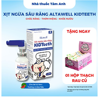 Xịt Ngừa Sâu Răng Altawell KIDTeeth Cho Trẻ Từ 6 Tháng Tuổi, Vị Dưa Hấu Thơm Ngon