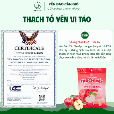 Yến Đảo - Thạch Tổ Yến Vị Táo Hương Vị Trái Cây Tươi Ngon, Dinh Dưỡng Cho Cả Gia Đình