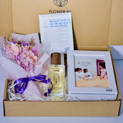 [ Quà Tặng 20.11]Combo Quà Tặng Nước hoa thiên nhiên Unisex 50ml, Hoa và Đèn Tranh 3D Set quà tặng dịp 20/11 ý nghĩa