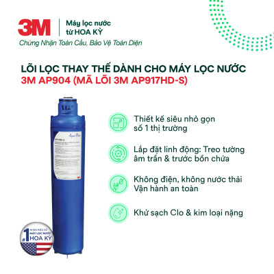 Lõi Lọc Thay Thế Cho Máy Lọc Nước Tổng 3M AP904 (3M AP917HD-S) - Hàng Chính Hãng