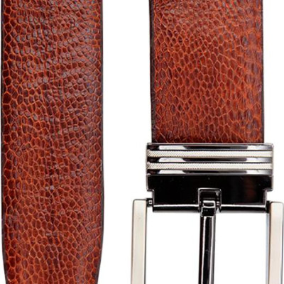 Thắt Lưng Nam Da Đà Điểu Bản Lớn Đầu Kim Huy Hoàng HT4424 - Nâu Đỏ