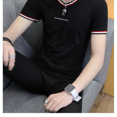 Áo thun nam ngắn tay cổ tim body thời trang SITAKI cao cấp ATN06