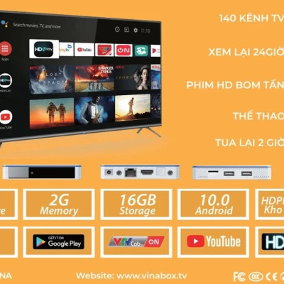Android tivi Box MyTV NET 2GB bản 2022 4K utra, điều khiển giọng nói 1 chạm - HÀNG CHÍNH HÃNG
