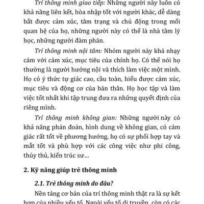 Kỹ Năng Giúp Trẻ Thông Minh