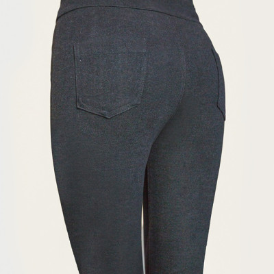 Quần Legging Nữ Vicci Cạp Cao 10P - Đen