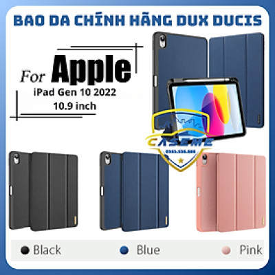 [iPad Gen 10] Bao Da Dành Cho iPad 10 2022, iPad 10.9" 2022 Dux Ducis Domo Series Có Khe Cắm Bút - Hàng Chính Hãng 
