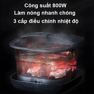 Bồn ngâm chân, kiêm máy massage chân tự động Thương hiệu Hà Lan cao cấp Philips - PPM5103F (HÀNG CHÍNH HÃNG)