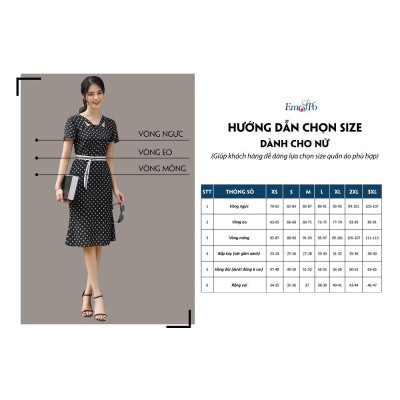 Đầm xòe cổ vuông, tay bồng, thắt nơ thân sau Emspo DM4091