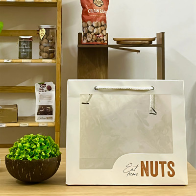 Quà Tặng Oaky - Combo Hạt Dinh Dưỡng Cao Cấp - Hạt Macca, Nho Khô Size lớn (450gram) - Tặng Túi Giấy Sang Trọng