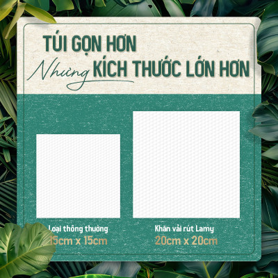 Khăn vải khô đa năng LAMY dạng túi rút 200 tờ không mùi không cồn không paraben