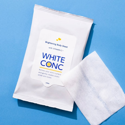 Khăn Ướt Làm Sạch Cơ Thể Dưỡng Trắng Sáng Da White Conc (18 Tờ/Gói)