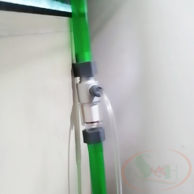 Trộn co2 Qanvee Out Tank Atomizer M1, M2 phi 12, 16 mm chữ T gắn ngoài bể thủy sinh