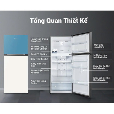 Tủ Lạnh Hisense Inverter Pro 424L RT549N4EBU Tiết Kiệm Điện Năng, Diệt Khuẩn Khử Mùi, Bảo Hành 3 Năm - Hàng Chính Hãng