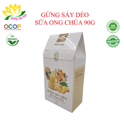 GỪNG SẤY DẺO SỮA ONG CHÚA HỘP 90G - HƯƠNG SEN VIỆT