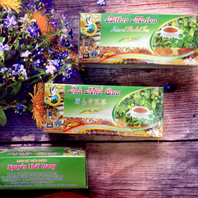 Combo 3 Hộp Trà Khổ Qua Giảm Mỡ Máu, Tiểu Đường (Hộp 50 Túi Lọc X 2g) - Nguyên Thái Trang – Thảo Dược Thiên Nhiên – Tốt Cho Sức Khỏe