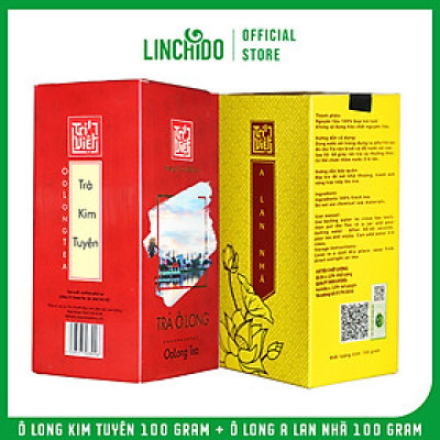 Combo 2 Hộp Trà Ô Long Kim Tuyên Và Ô Long A Lan Nhã - Hộp 100Gram