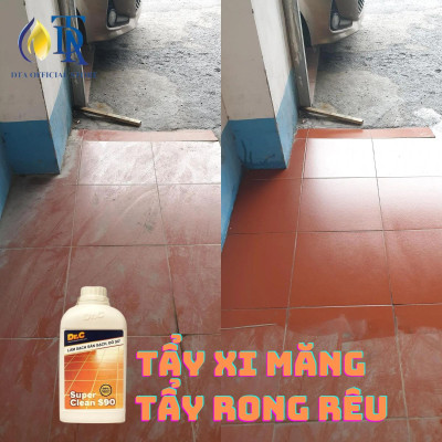 Tẩy Bồn Cầu Bị Ố Vàng,Tẩy Gạch Men,Tẩy Xi Măng,Nước Tẩy Nhà Vệ Sinh,Tẩy Rong Rêu Vôi Vữa Dr.C Super Clean S90 5 Lít