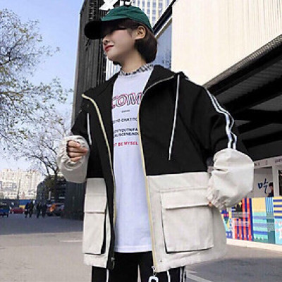  Áo khoác nữ dù 2 lớp in chữ LionGirl phối nón hàng đẹp - M304