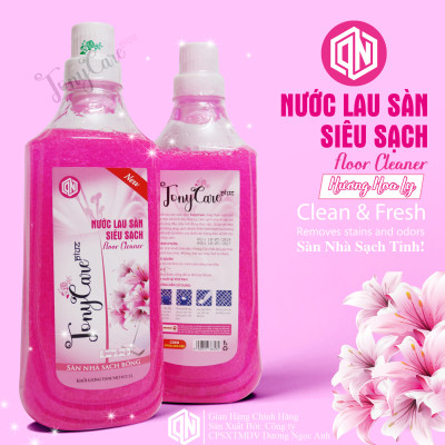 Nước lau sàn Tonycare 1kg – Hương Hoa Ly thơm ngát, sạch khuẩn, sáng bóng mặt sàn – Chính hãng Tonycare
