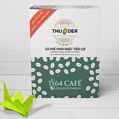 Cà Phê Phin Nhật Tiện Lợi Hộp 05 gói 12g - 1864 CAFÉ