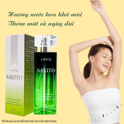 COMBO 10 Lọ Xịt Khử Mùi SAKITO LANCEJ 50ml, Sạch Vùng Nách, Ngăn Tiết Mồ Hôi, Không Ố Vàng Áo