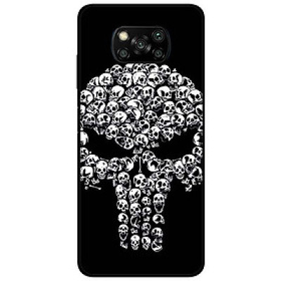 Ốp lưng dành cho Xiaomi Poco X3 mẫu Đầu Lâu Trắng Đen