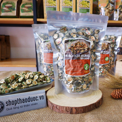 2 gói khổ qua rừng thái lát shop thảo dược ( Tặng 1 chai tinh dầu sả chanh 8ml) - Trà mướp đắng rừng - Hỗ trợ giảm cân, ngăn ngừa bệnh gout