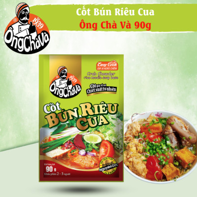 Combo 5 Gói Cốt Bún Riêu Cua Ông Chà Và 90g (Crab Chowder Rice Noodle Soup Base)