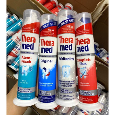 Kem đánh trắng răng Theramed ngừa sâu răng, tránh hôi miệng Đức 100ml