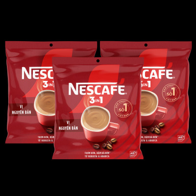 [Tặng ly sứ cao cấp] Cà phê Hòa tan NESCAFÉ VỊ NGUYÊN BẢN 46 gói Đậm Thơm Hoàn Hảo