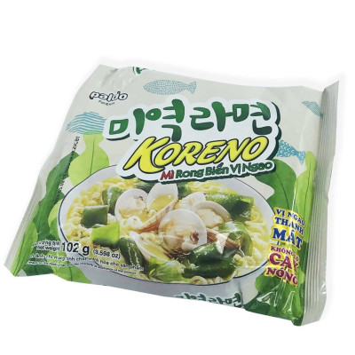 Thùng 24 Gói Mì Koreno Rong Biển Vị Ngao 102g