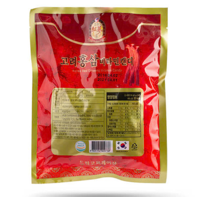 Kẹo Hồng Sâm Vitamin Hàn Quốc - Ginseng House Gói 200g