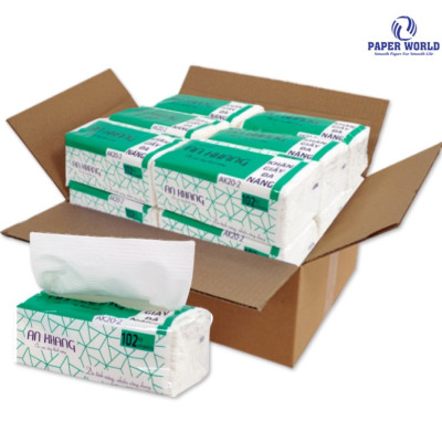 Combo 20 gói khăn giấy lau tay An Khang AK20-2 loại hai lớp dài 20cm - 102 tờ/gói