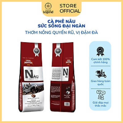 Combo 2 Bịch Cà Phê Trung Nguyên Legend Chữ N Nâu Sức Sống - Bịch 500gr - Cà Phê Rang Xay Pha Phin Dịu Nhẹ, Vị Cân Bằng, Đắng Vừa