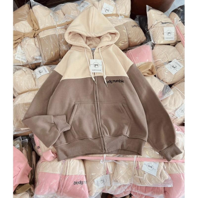 Áo khoác nỉ nỉ dệt thêu BUD cute phong cách-A2114