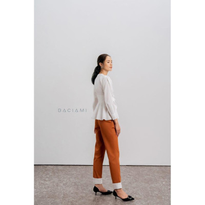 Baciami-Áo Kiểu Nơ Eo Tay Dài
