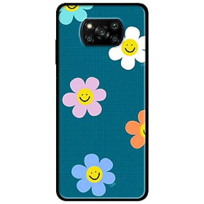 Ốp lưng dành cho Xiaomi Poco X3 mẫu Hoa Màu Sắc Xanh