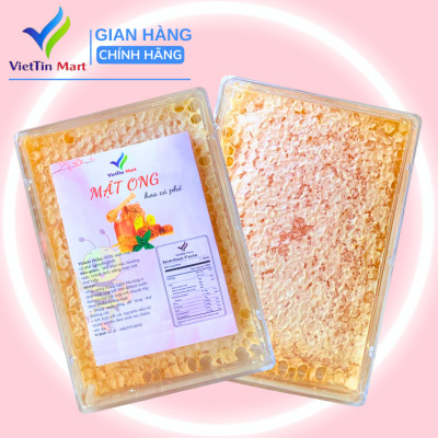Mật Ong Bánh Tổ Tươi Nguyên Sáp Hộp 500g VietTin Mart