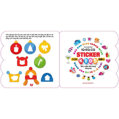 Sách - Bóc Dán Hình Thông Minh IQ EQ CQ - Sticker For Kids Cho Bé 2 - 8 Tuổi - Cuốn 2 - Minh Thắng