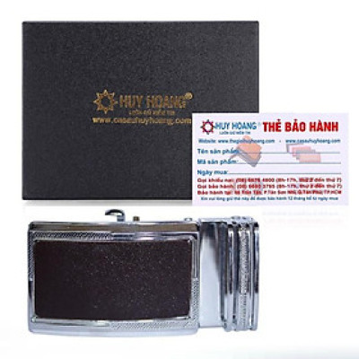 HT9111 - Đầu khóa da bò Huy Hoàng 3,5 phân đầu trắng màu nâu