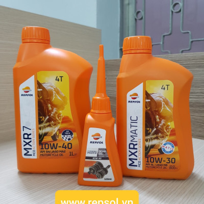 Nhớt xe số cao cấp Repsol Moto MXR 7 4T 10W40 1L (Mẫu Mới}