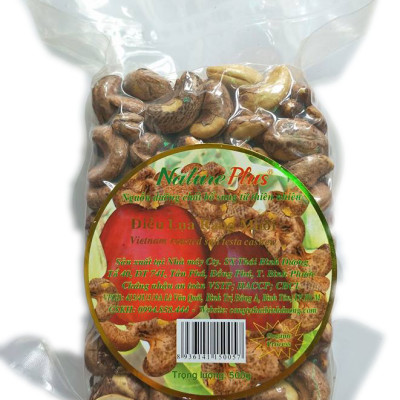 Hạt Điều Lụa Rang Muối Cao Cấp A+ Natureplus | Túi 500gr Thơm Giòn Mới