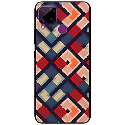 Ốp lưng dành cho Realme C15 mẫu Họa Tiết Vuông Chéo