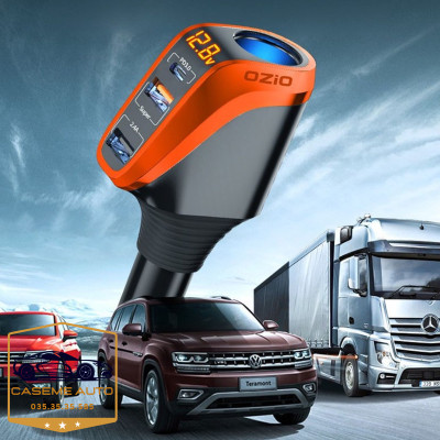 Tẩu Sạc Ô Tô Công Nghệ Mới Ozio, Củ Sạc Trên Ô Tô Chip Thông Minh An Toàn - Hàng Nhập Khẩu